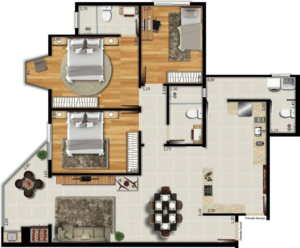 Apartamento, 3 quartos, 119 m² - Foto 7