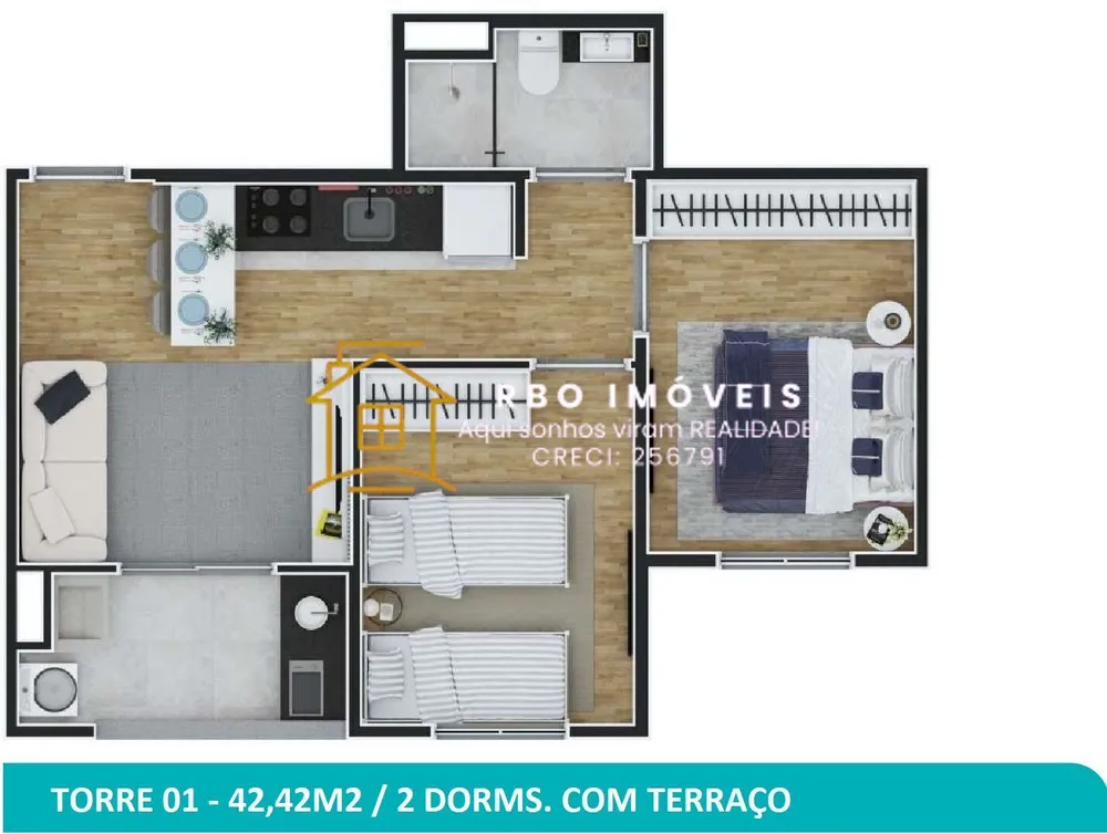 Apartamento, 2 quartos, 42 m² - Foto 28