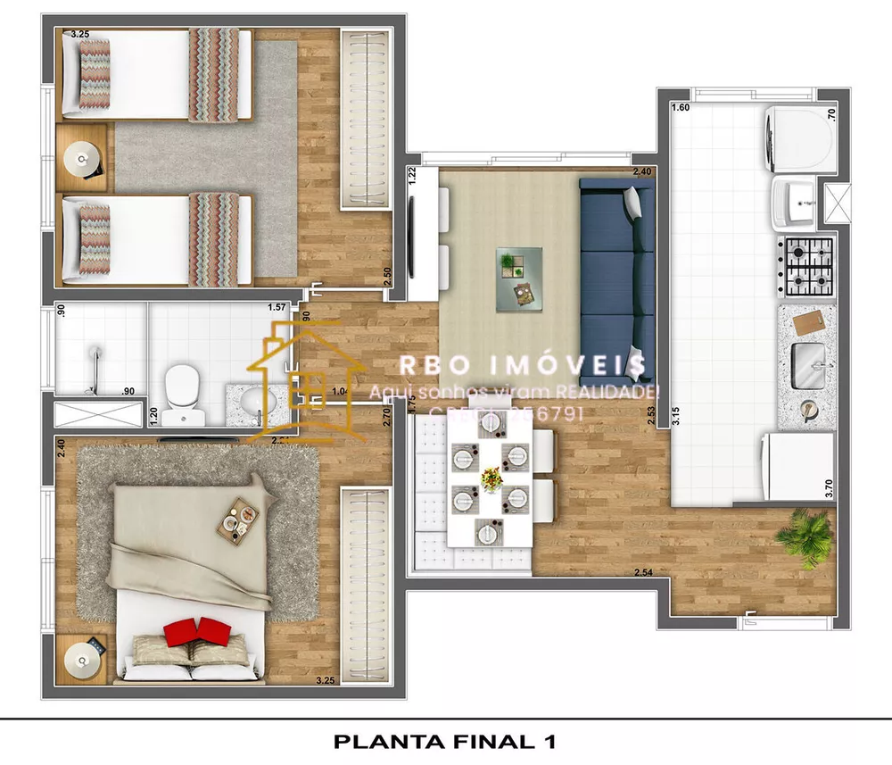 Apartamento, 2 quartos, 42 m² - Foto 2