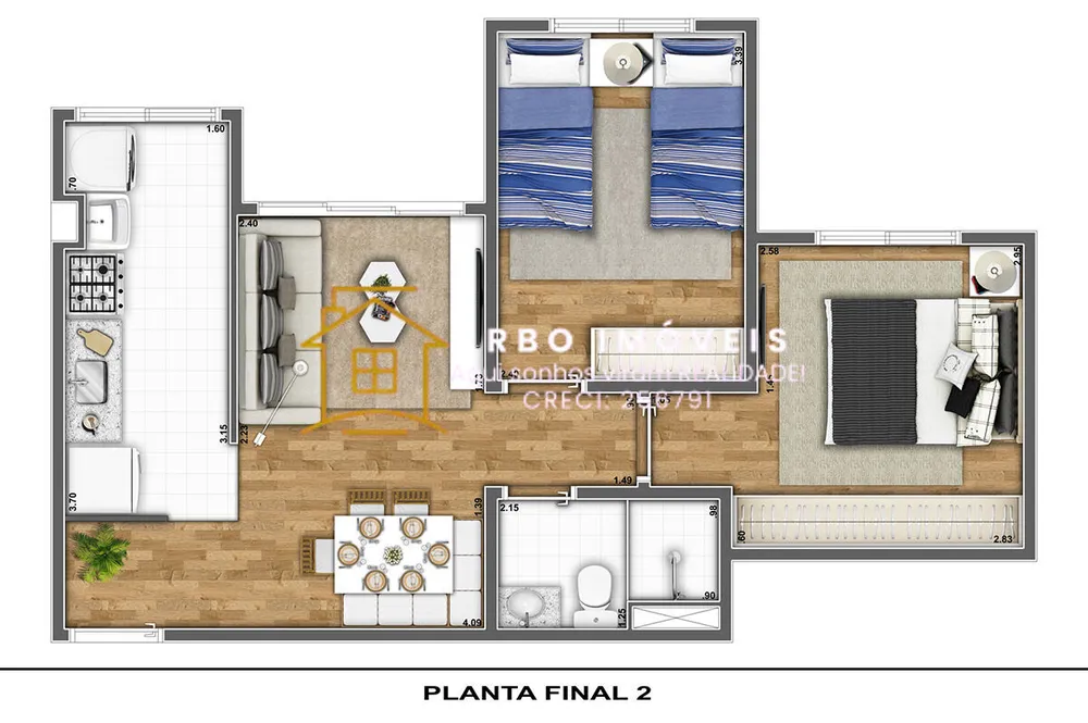 Apartamento, 2 quartos, 42 m² - Foto 7