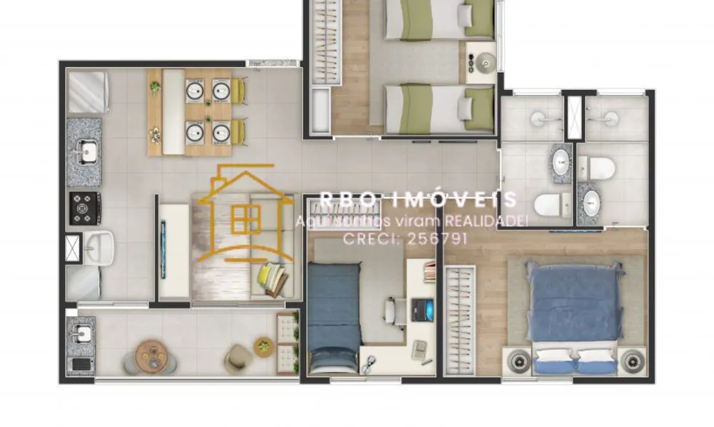 Apartamento, 3 quartos, 61 m² - Foto 14
