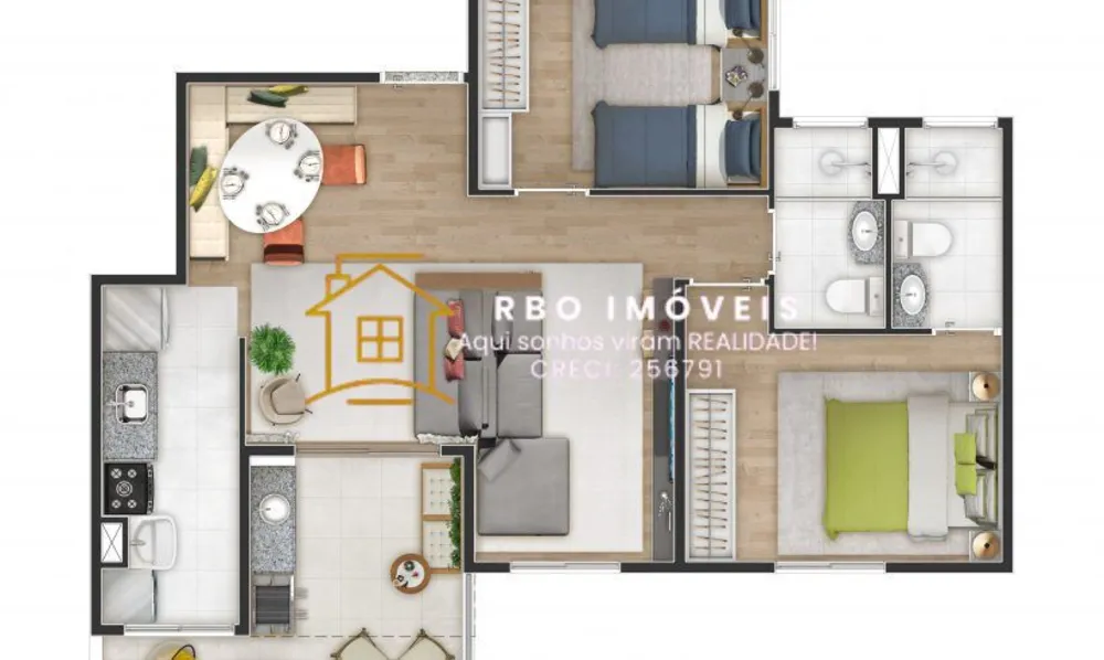 Apartamento, 3 quartos, 61 m² - Foto 13