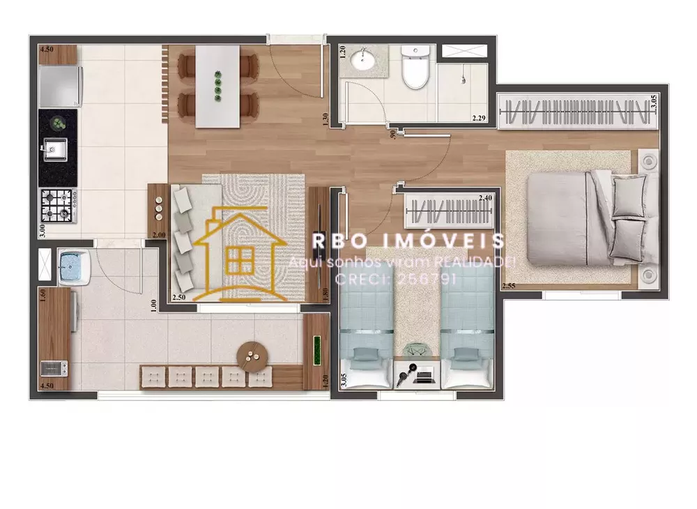 Apartamento, 2 quartos, 53 m² - Foto 10