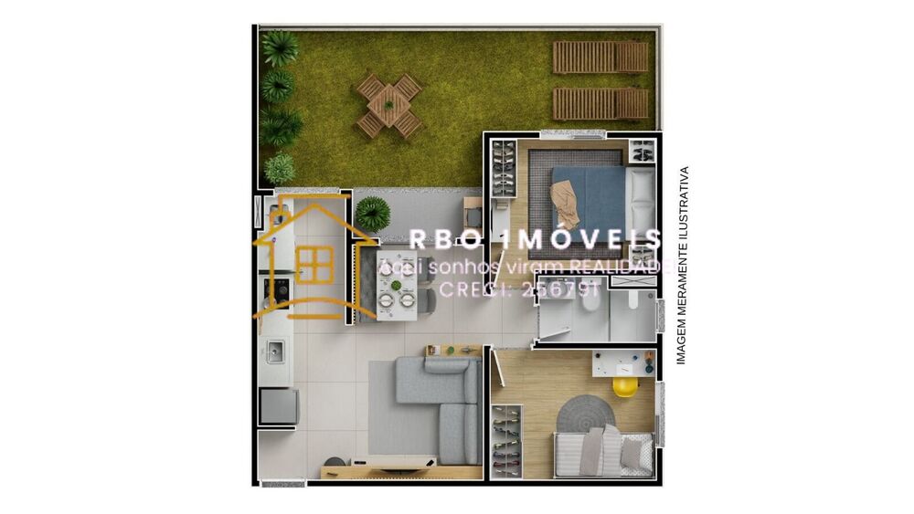 Apartamento, 2 quartos, 45 m² - Foto 1
