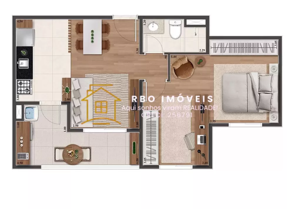 Apartamento, 2 quartos, 53 m² - Foto 8