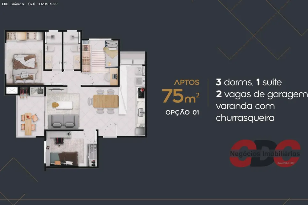 Apartamento, 3 quartos, 75 m² - Foto 8