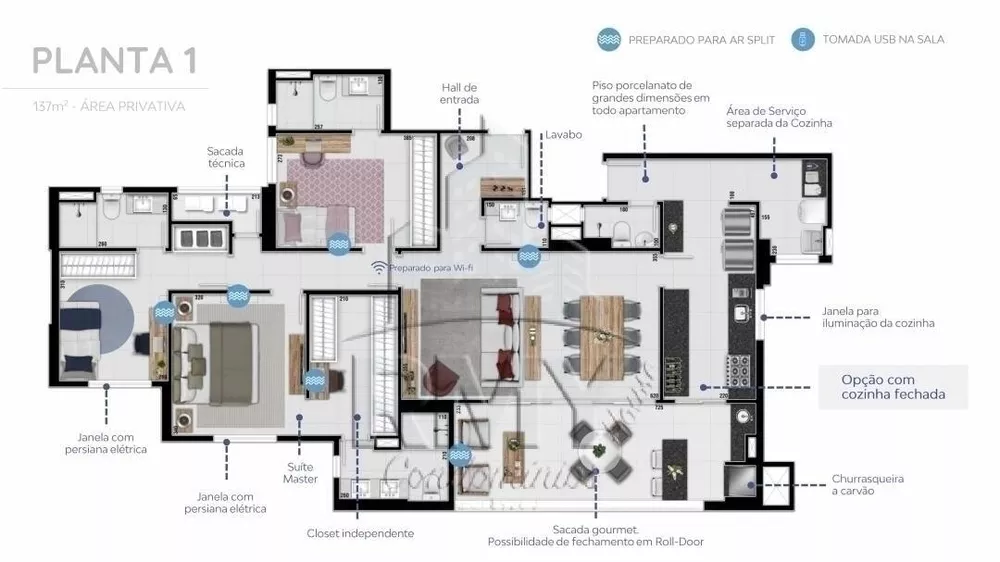 Apartamento à venda com 3 quartos, 137m² - Foto 6