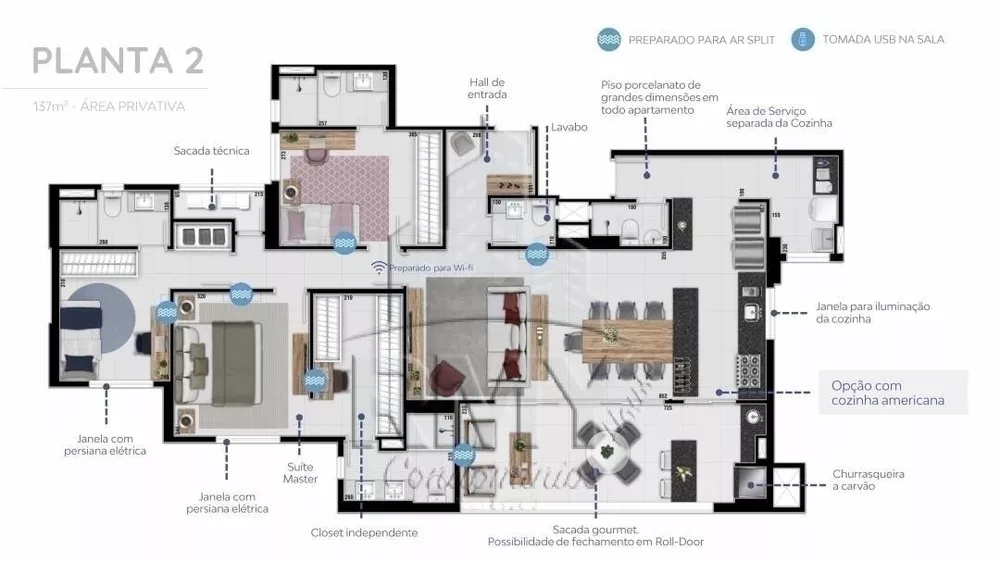 Apartamento à venda com 3 quartos, 137m² - Foto 5