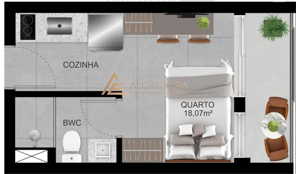 Apartamento, 1 quarto, 21 m² - Foto 5