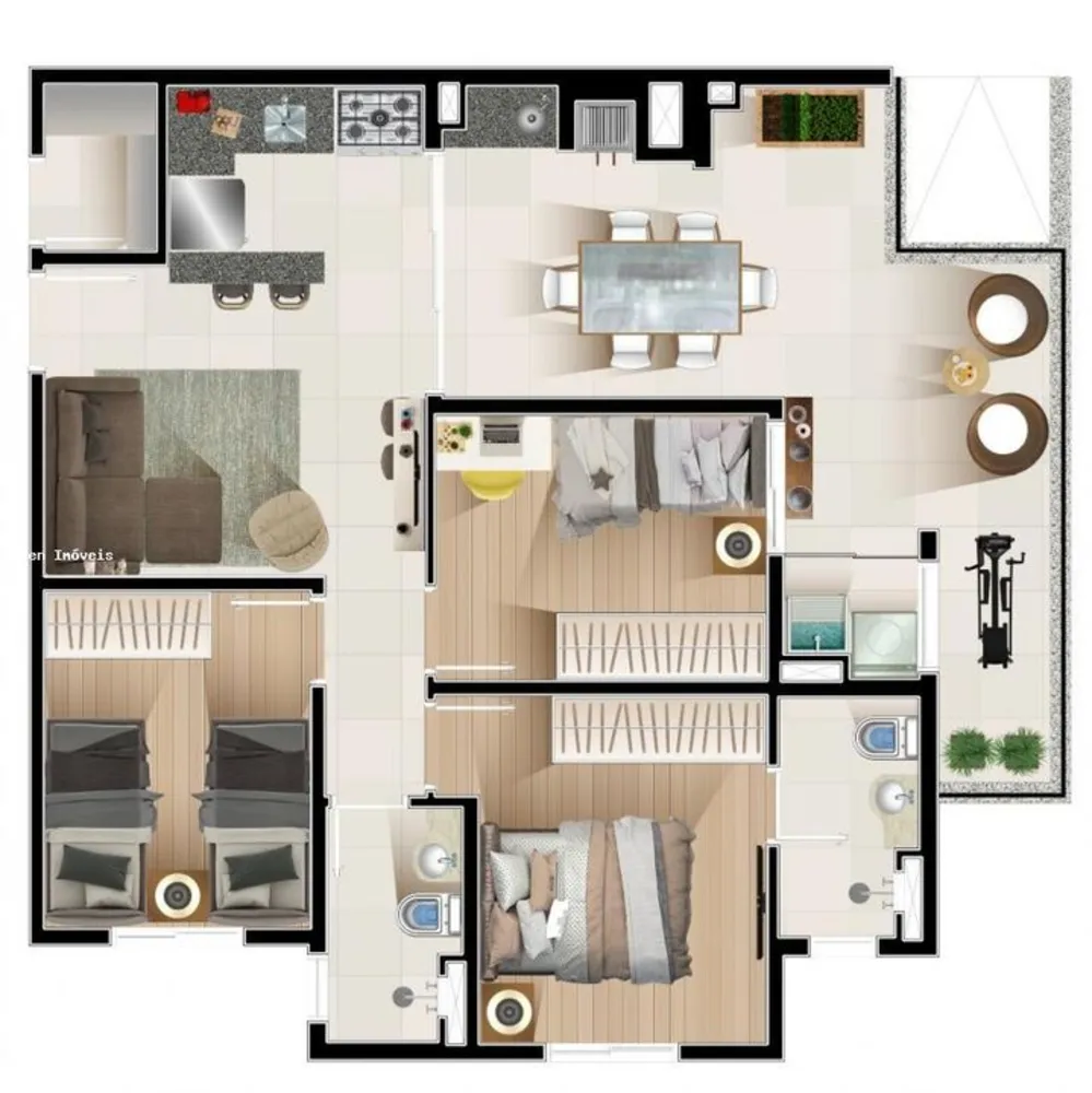 Apartamento, 3 quartos, 73 m² - Foto 3