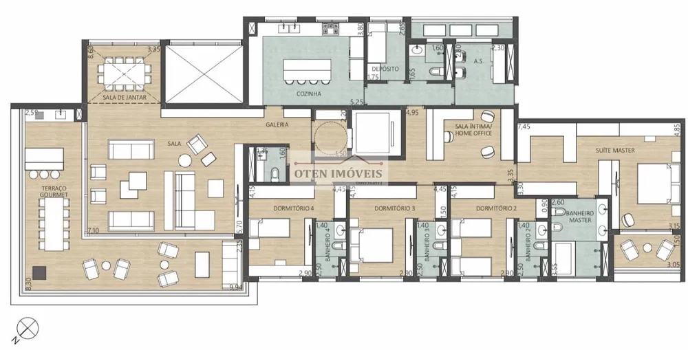 Apartamento, 4 quartos, 303 m² - Foto 2