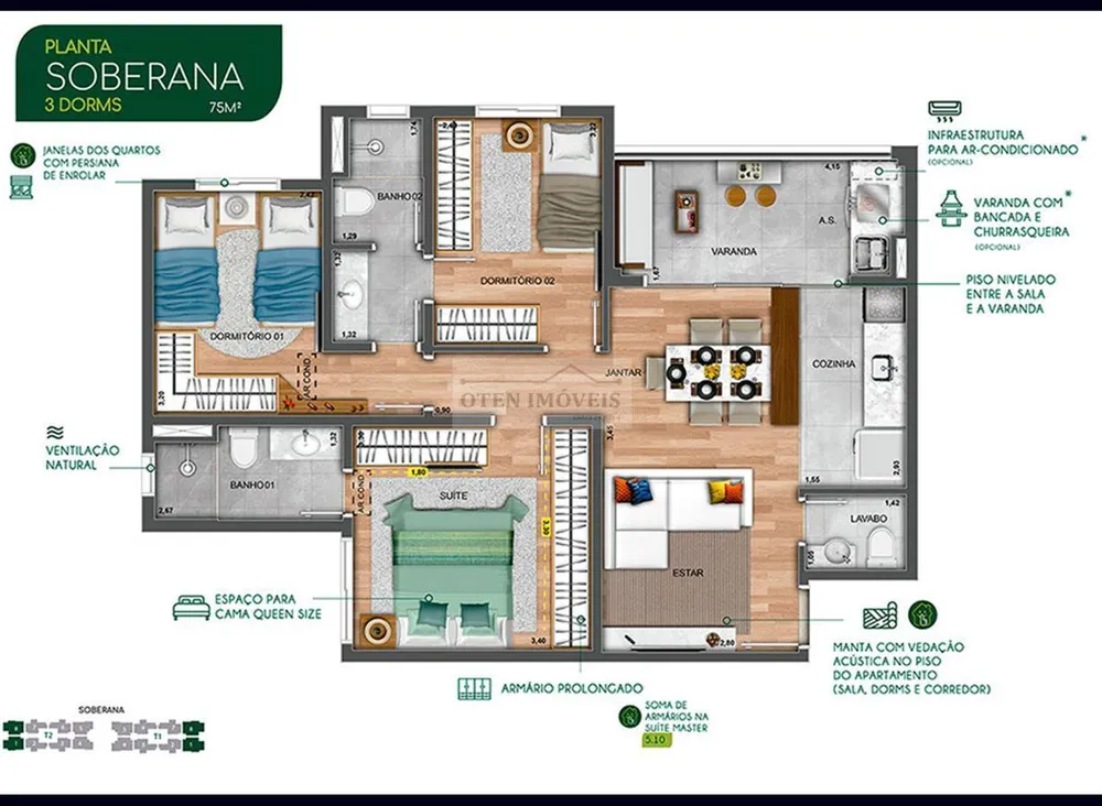 Apartamento, 3 quartos - Foto 2