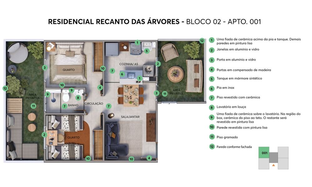 Apartamento, 2 quartos, 44 m² - Foto 2