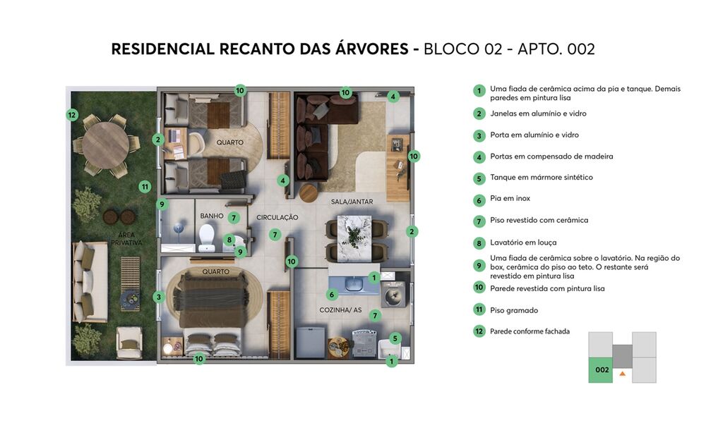Apartamento, 2 quartos, 44 m² - Foto 12
