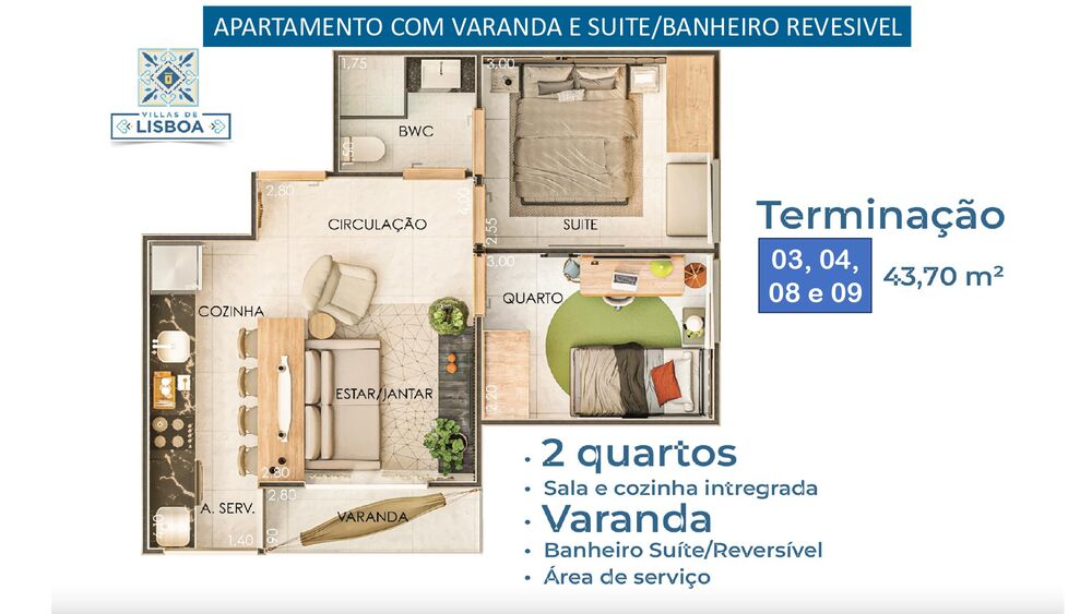Apartamento, 2 quartos, 45 m² - Foto 6