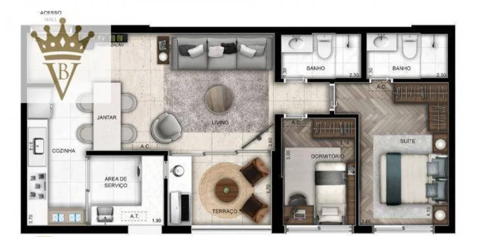 Apartamento, 2 quartos, 76 m² - Foto 6