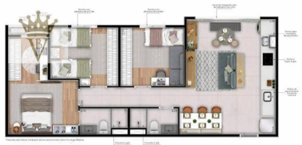 Apartamento, 3 quartos, 70 m² - Foto 6