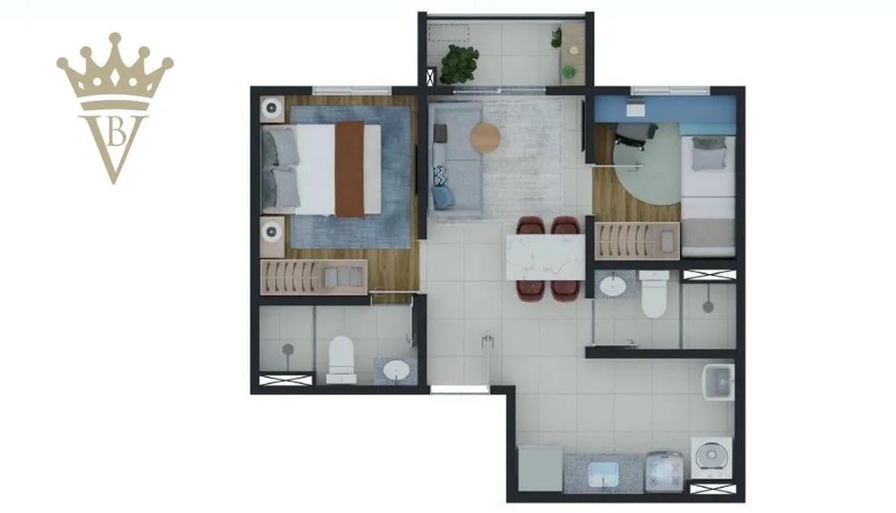 Apartamento, 2 quartos, 43 m² - Foto 4