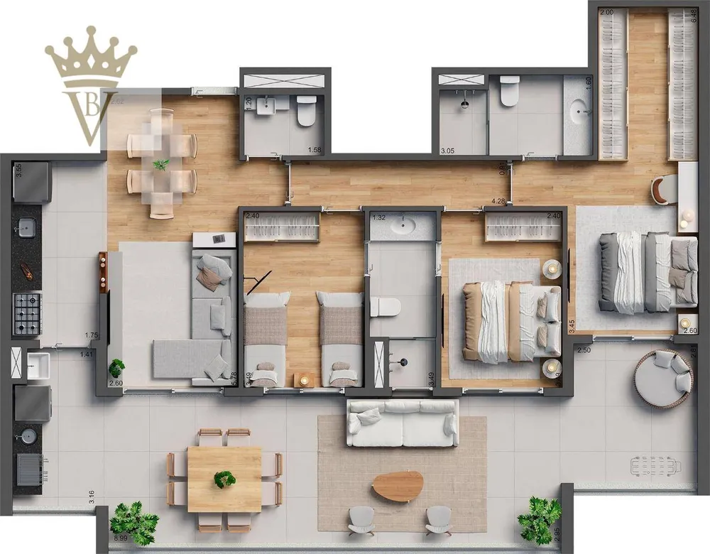 Apartamento, 3 quartos, 122 m² - Foto 11