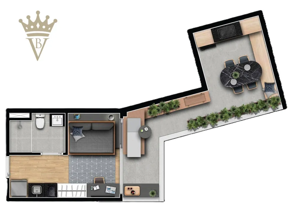 Kitnet-Studio, 39 m² - Foto 12