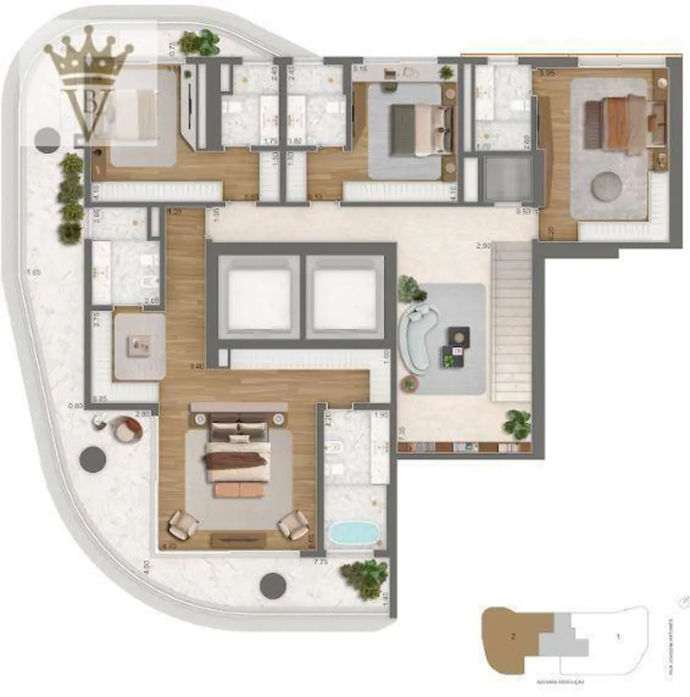 Apartamento, 4 quartos, 536 m² - Foto 7