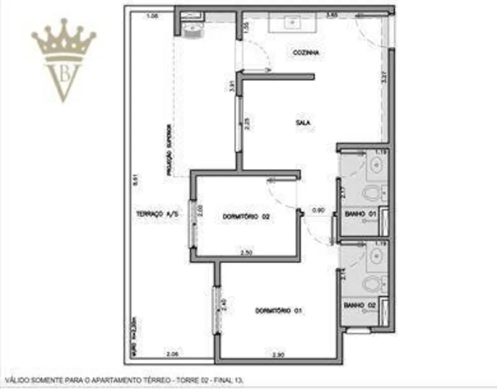 Apartamento, 2 quartos, 58 m² - Foto 2