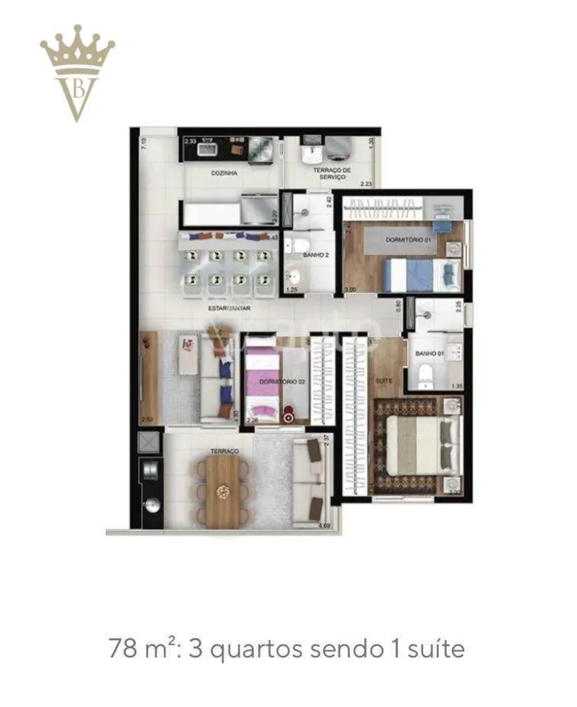 Apartamento, 2 quartos, 78 m² - Foto 12