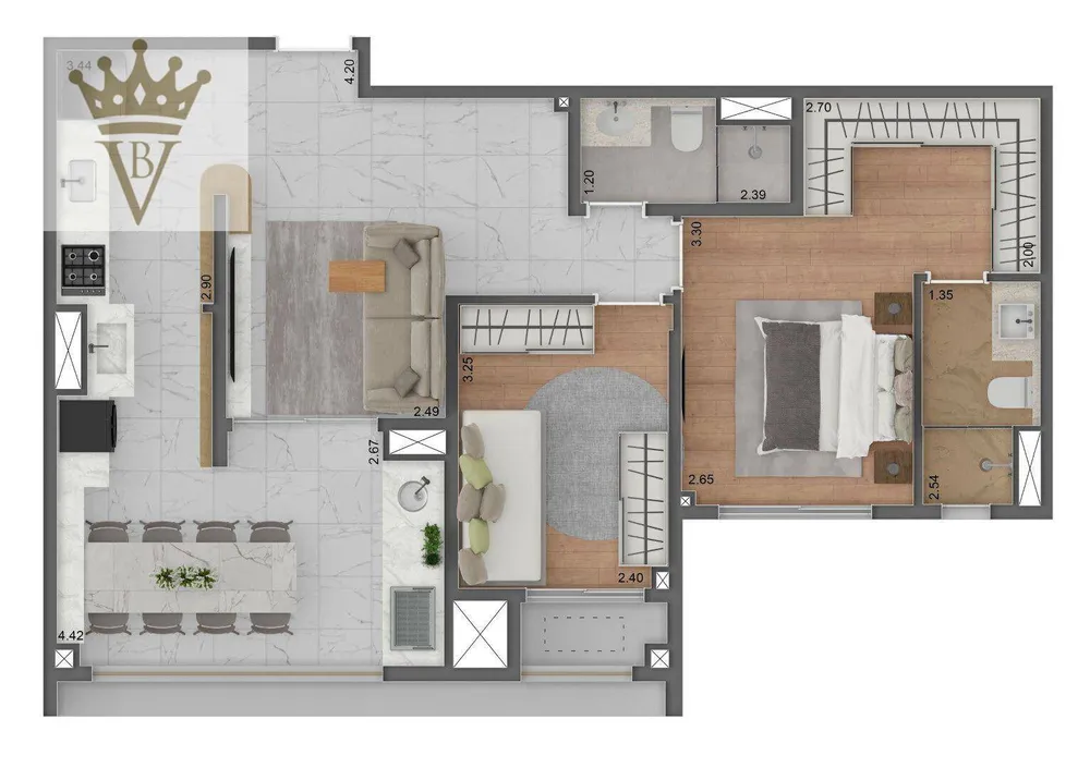 Apartamento, 2 quartos, 71 m² - Foto 12