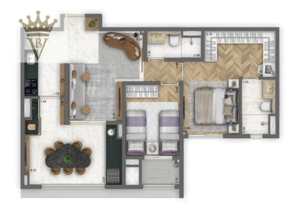 Apartamento, 2 quartos, 71 m² - Foto 12