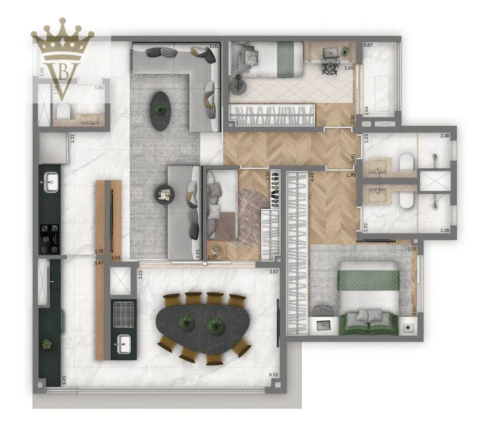 Apartamento, 3 quartos, 95 m² - Foto 7