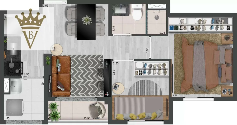 Apartamento, 2 quartos, 40 m² - Foto 12