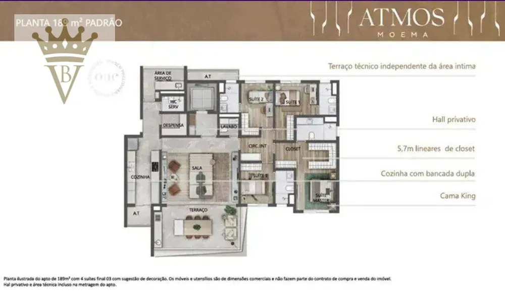 Apartamento, 4 quartos, 189 m² - Foto 7