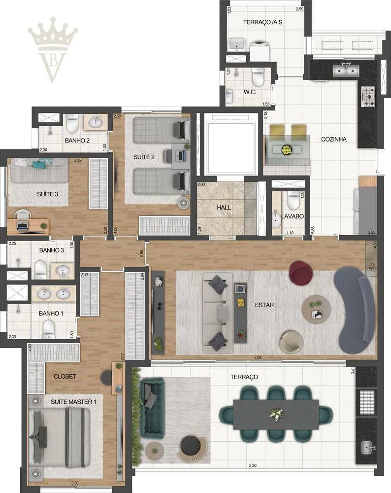 Apartamento, 3 quartos, 163 m² - Foto 14