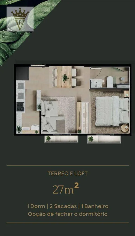 Kitnet-Studio, 27 m² - Foto 2