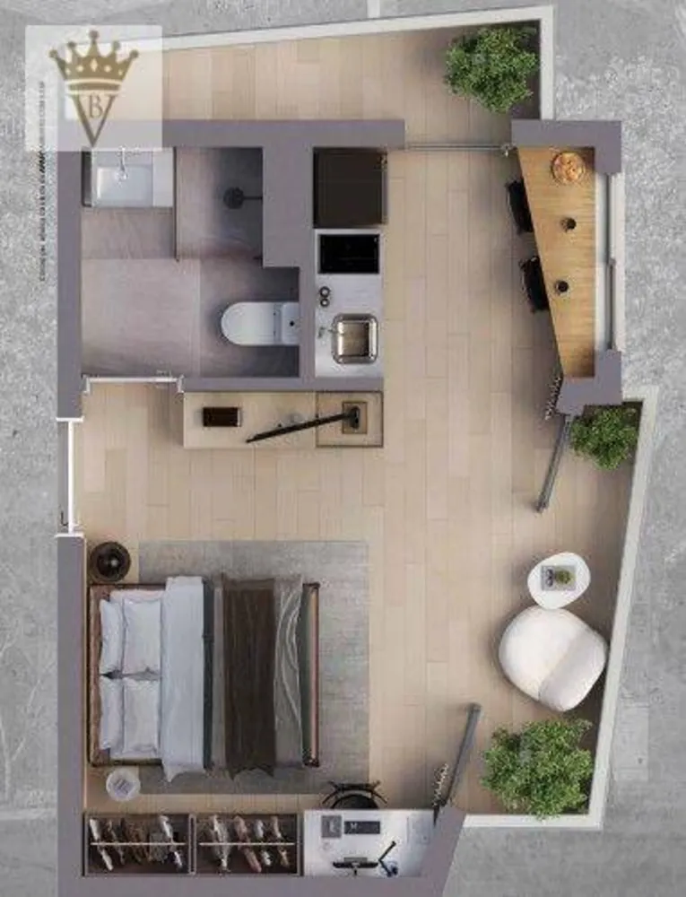 Kitnet-Studio, 34 m² - Foto 12