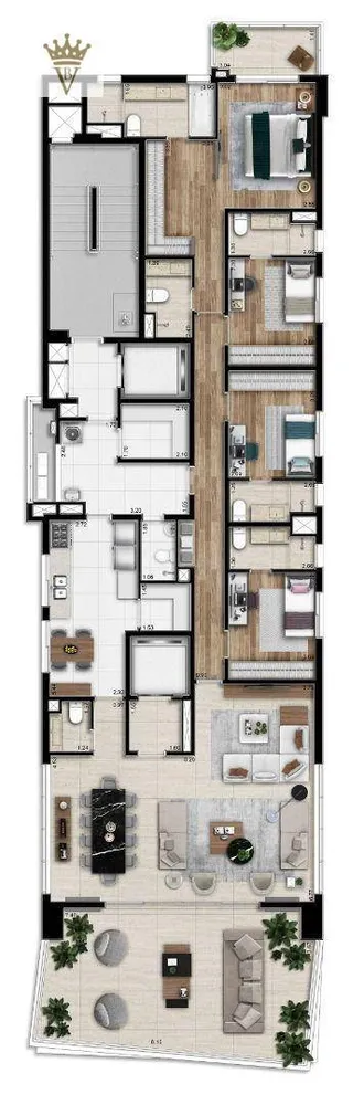 Apartamento, 4 quartos, 246 m² - Foto 9