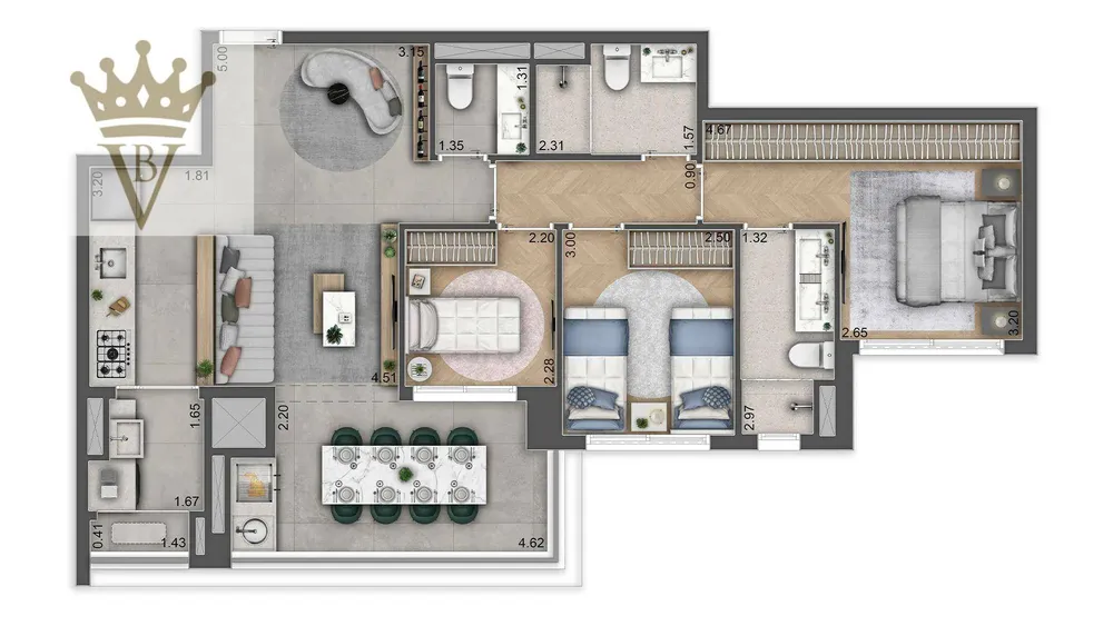 Apartamento, 3 quartos, 84 m² - Foto 12