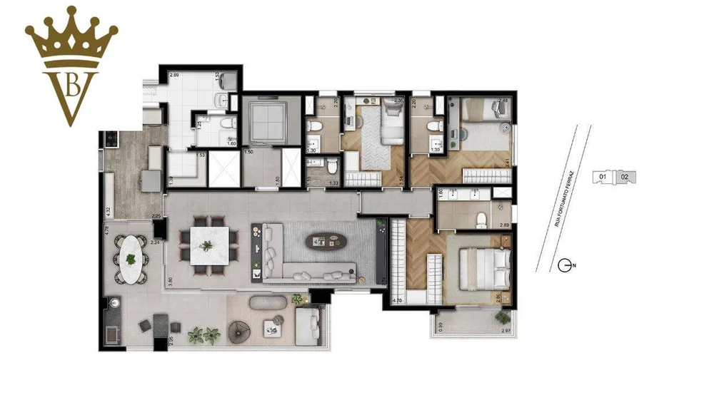 Apartamento, 4 quartos, 157 m² - Foto 1