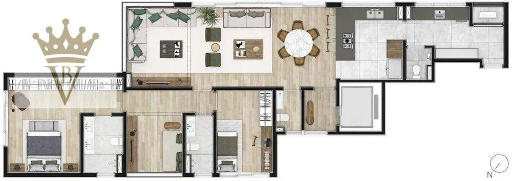 Apartamento, 2 quartos, 144 m² - Foto 2