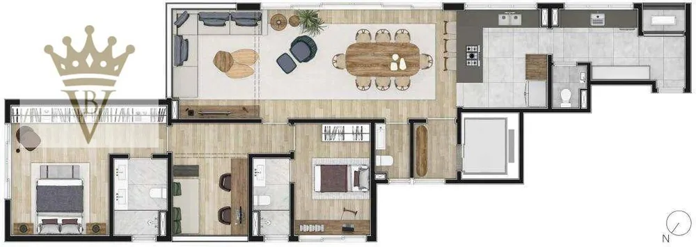 Apartamento, 2 quartos, 144 m² - Foto 5