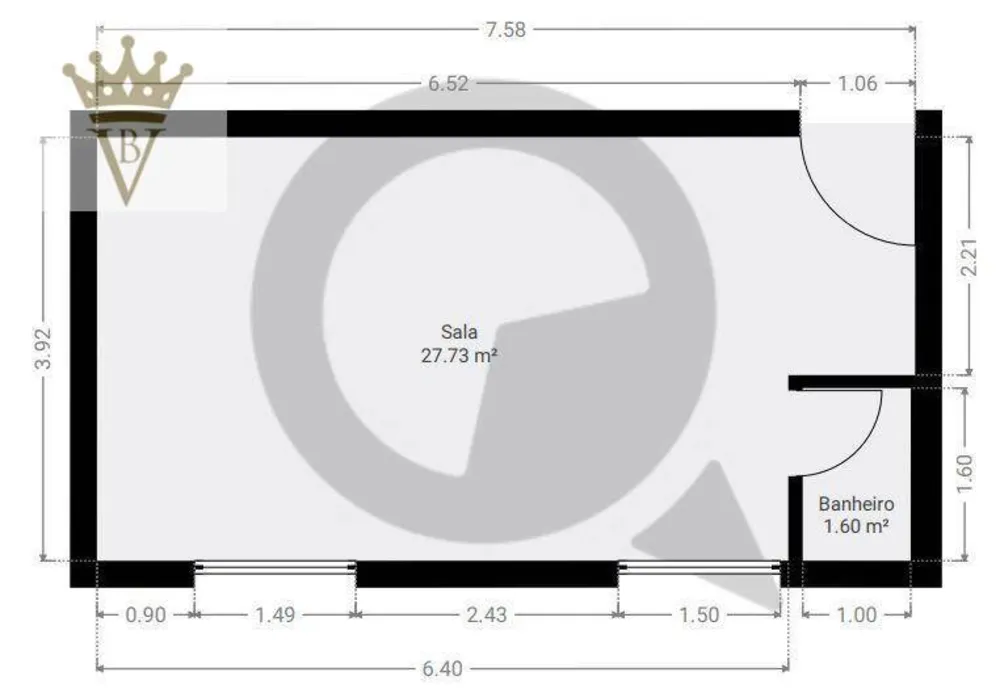 Sala-Conjunto, 32 m² - Foto 1