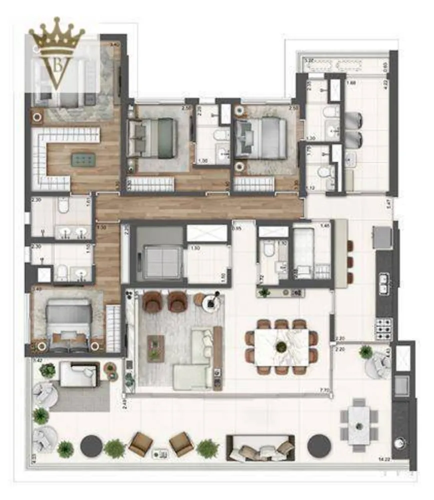 Apartamento, 4 quartos, 210 m² - Foto 11