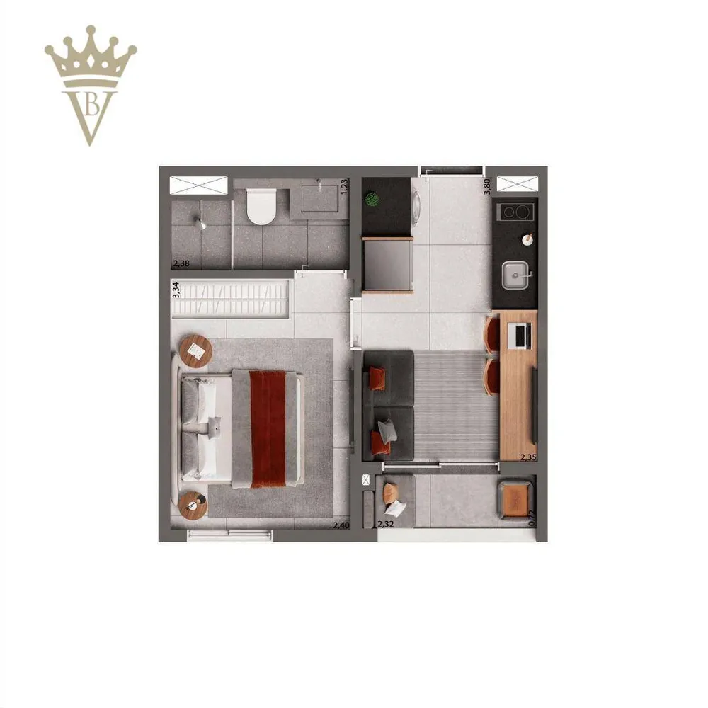 Kitnet-Studio, 25 m² - Foto 6