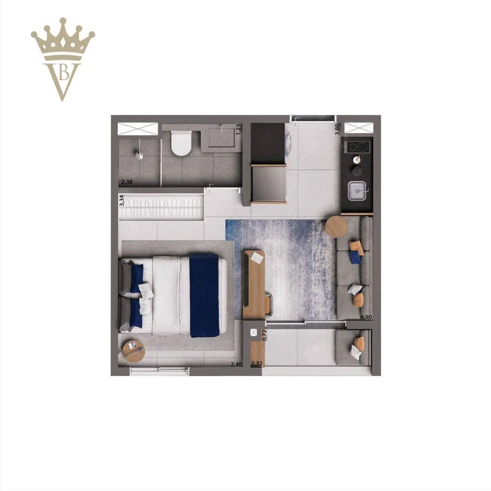 Kitnet-Studio, 25 m² - Foto 5