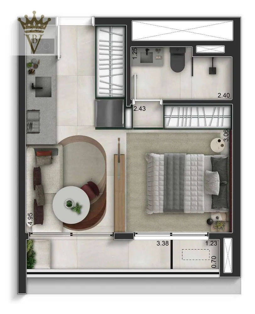 Apartamento, 1 quarto, 30 m² - Foto 3