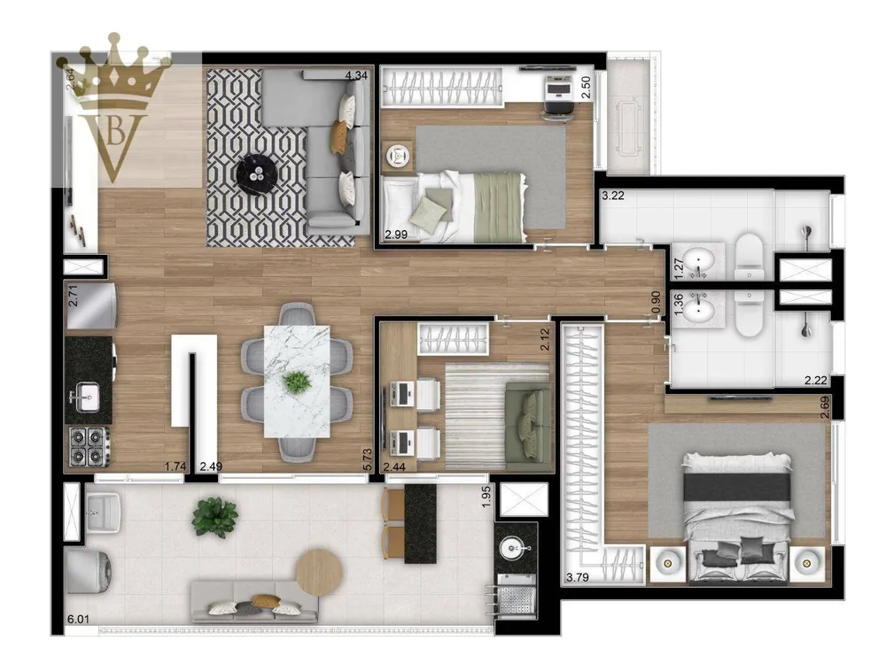 Apartamento, 3 quartos, 84 m² - Foto 12