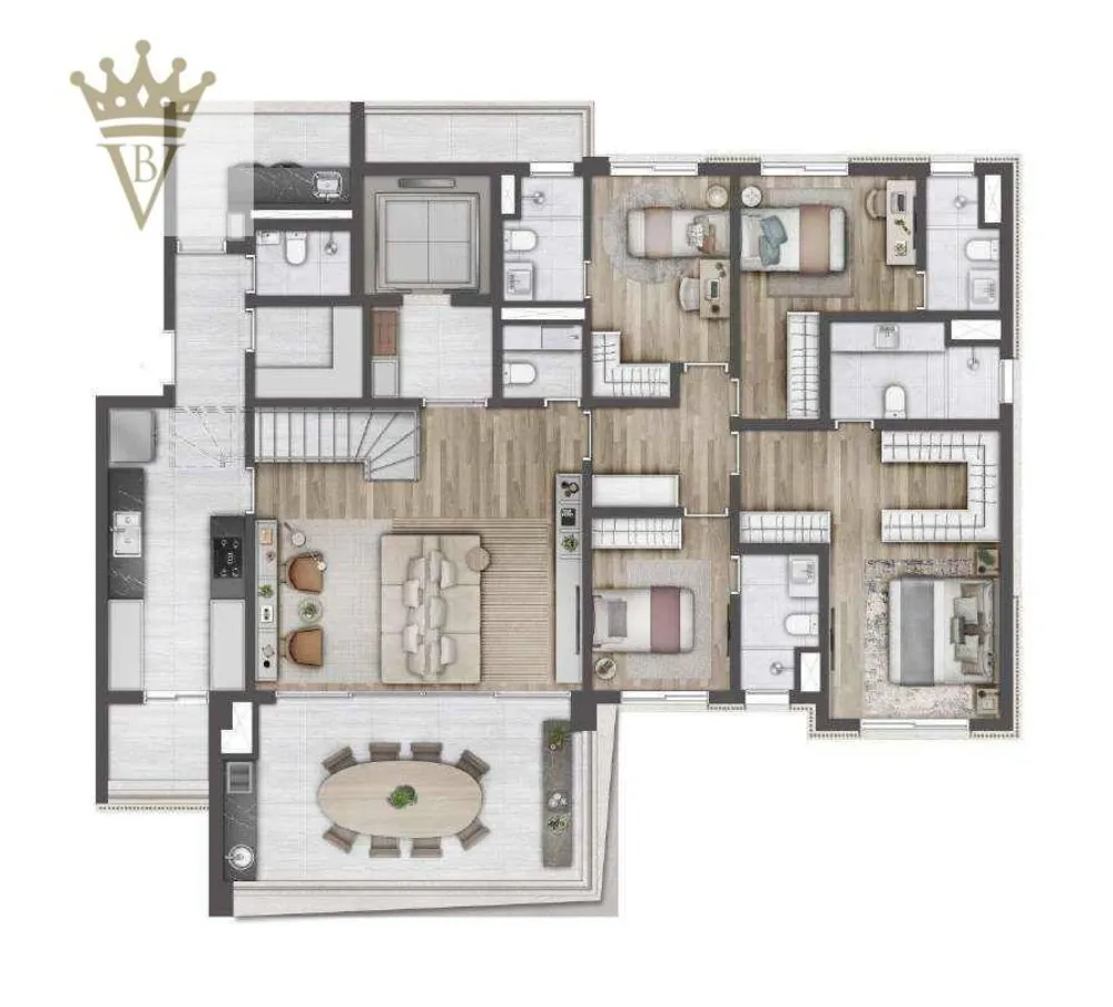 Cobertura, 4 quartos, 346 m² - Foto 7