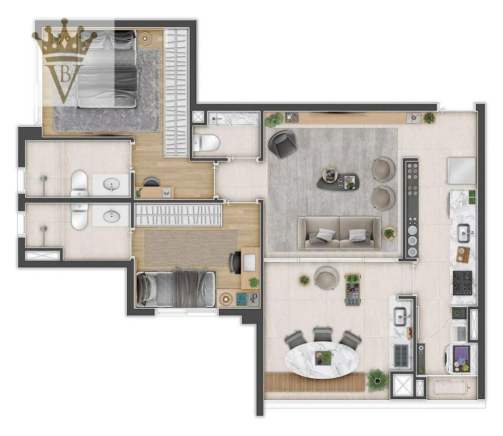 Apartamento, 2 quartos, 69 m² - Foto 7
