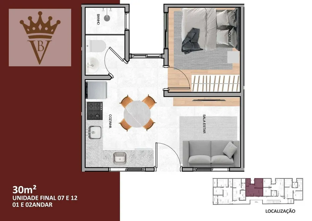 Apartamento, 1 quarto, 30 m² - Foto 4