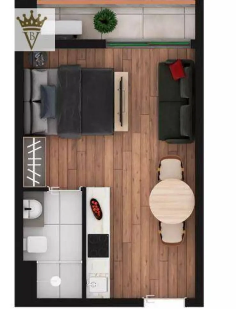 Kitnet-Studio, 27 m² - Foto 2